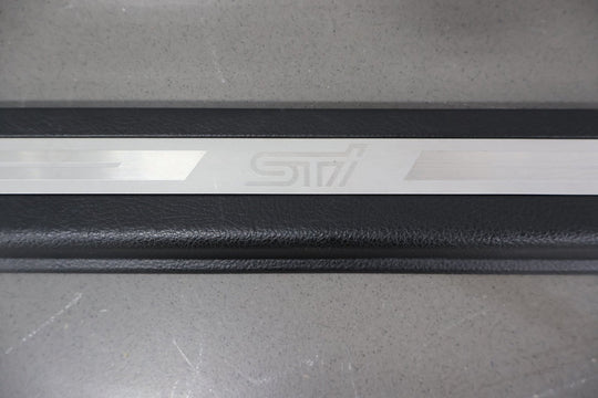 15 - 17 Subaru WRX STi Pair LH&RH Door Sill Entry Plates (Black/Aluminum)