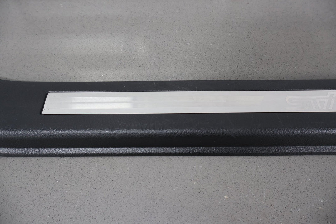 15 - 17 Subaru WRX STi Pair LH&RH Door Sill Entry Plates (Black/Aluminum)