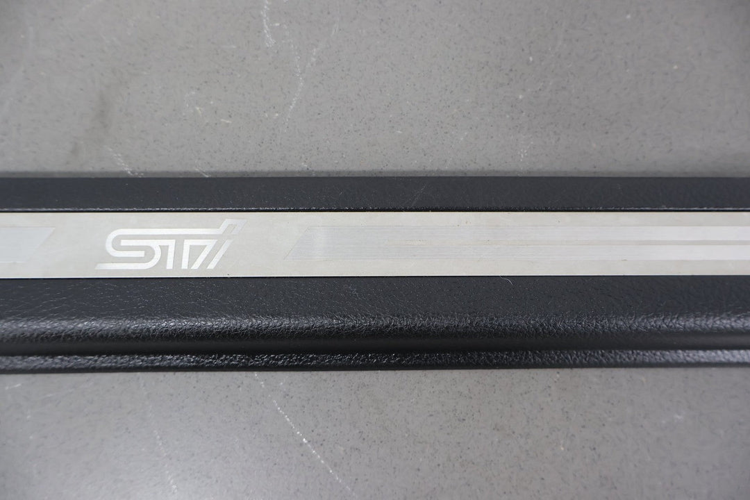 15 - 17 Subaru WRX STi Pair LH&RH Door Sill Entry Plates (Black/Aluminum)