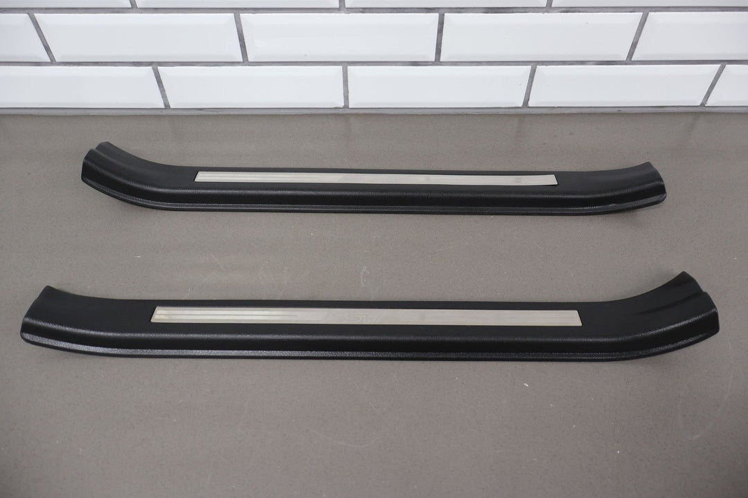 15 - 17 Subaru WRX STi Pair LH&RH Door Sill Entry Plates (Black/Aluminum)