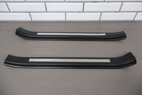 15 - 17 Subaru WRX STi Pair LH&RH Door Sill Entry Plates (Black/Aluminum)
