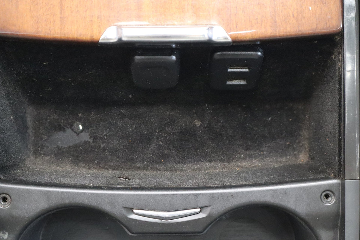 15-20 Cadillac Escalade Console Cup Holder Woodgrain