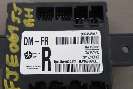 15 - 22 Jeep Grand Cherokee Front Right RH Door Control Module (68245460AB)