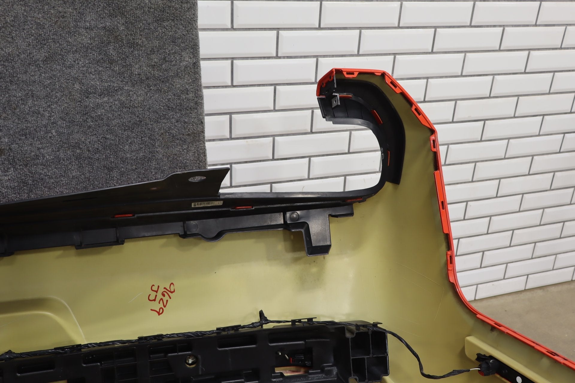 15-23 Dodge Challenger SRT Rear Bumper with Park Assist/Diffuser Go Mango PVP