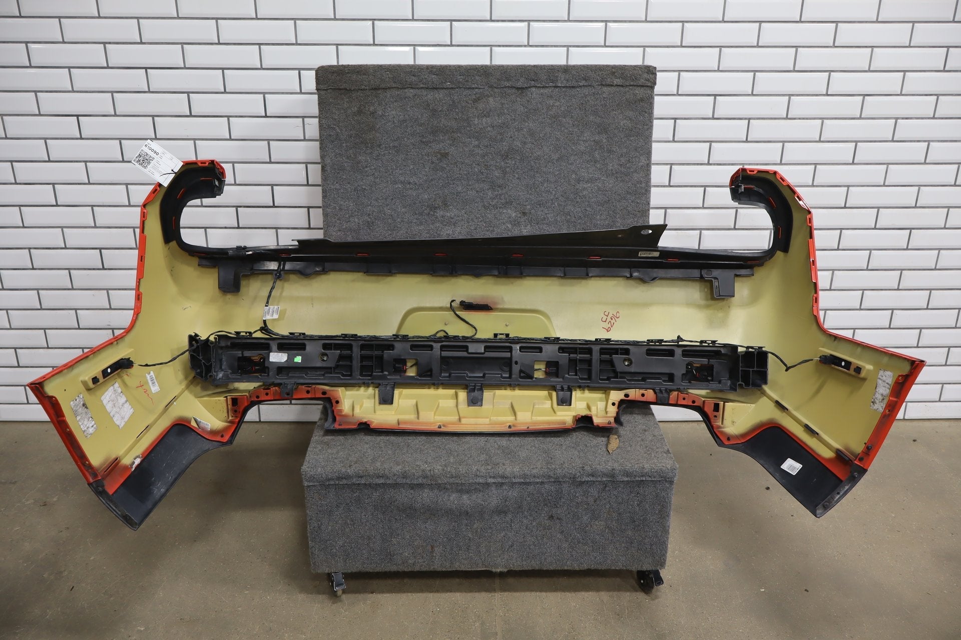 15-23 Dodge Challenger SRT Rear Bumper with Park Assist/Diffuser Go Mango PVP