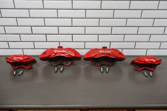 15 - 23 Dodge Charger SRT Brembo 6 Piston Brake Caliper Set OEM Red