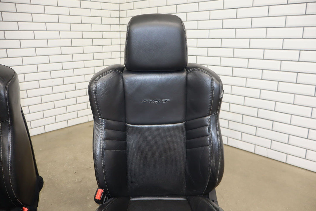 15 - 23 Dodge Charger SRT8 Heated Black Leather Seat Set Front/Rear OEM