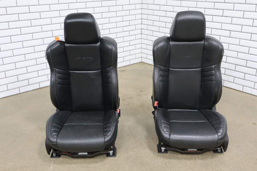 15 - 23 Dodge Charger SRT8 Heated Black Leather Seat Set Front/Rear OEM