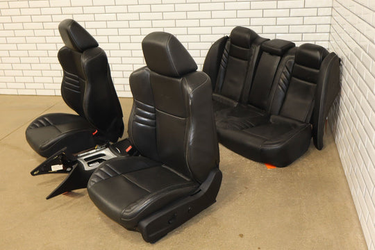 15 - 23 Dodge Charger SRT8 Heated Black Leather Seat Set Front/Rear OEM