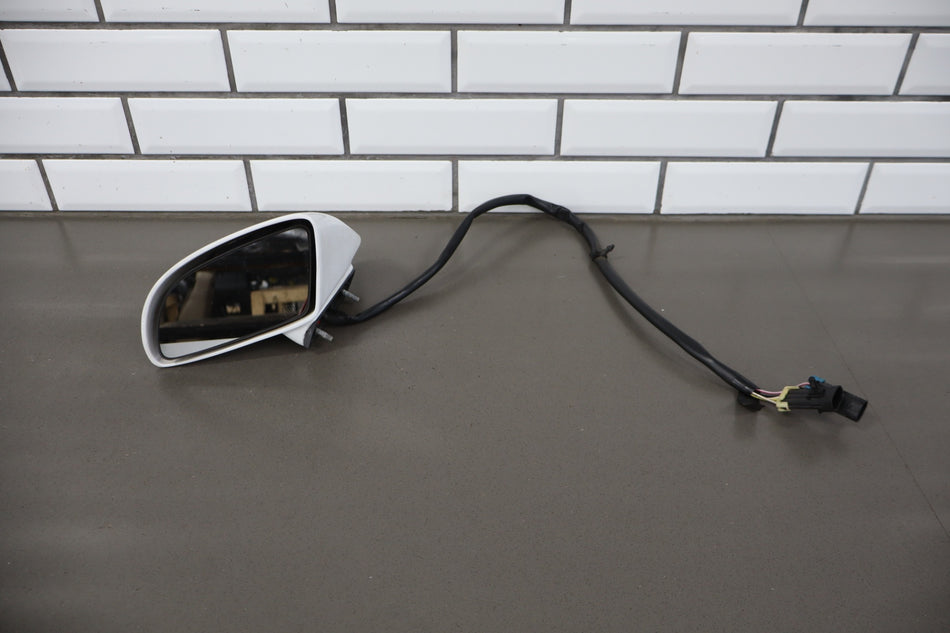 1988-1996 Chevrolet Corvette Left Door Mirror Artic White 10 10273679