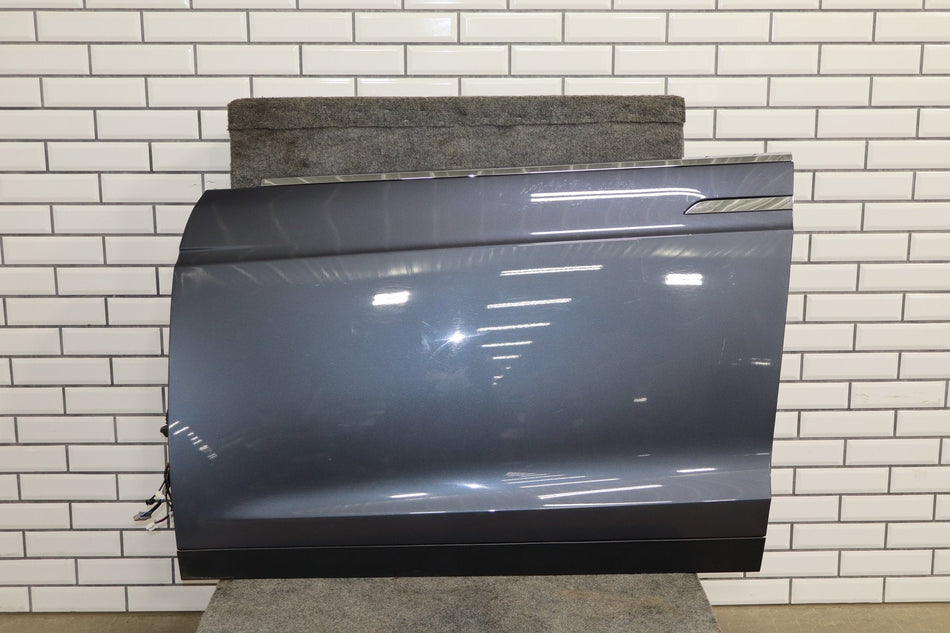 16-20 OEM Tesla Model X Front Left Door Shell Panel Midnight Silver PMNG