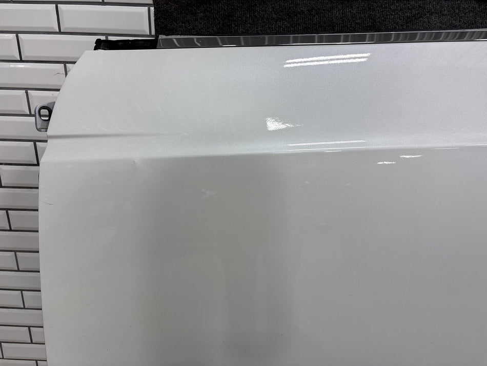16-20 OEM Tesla Model X Front Left Driver Side Door Shell Panel Pearl White PPSW