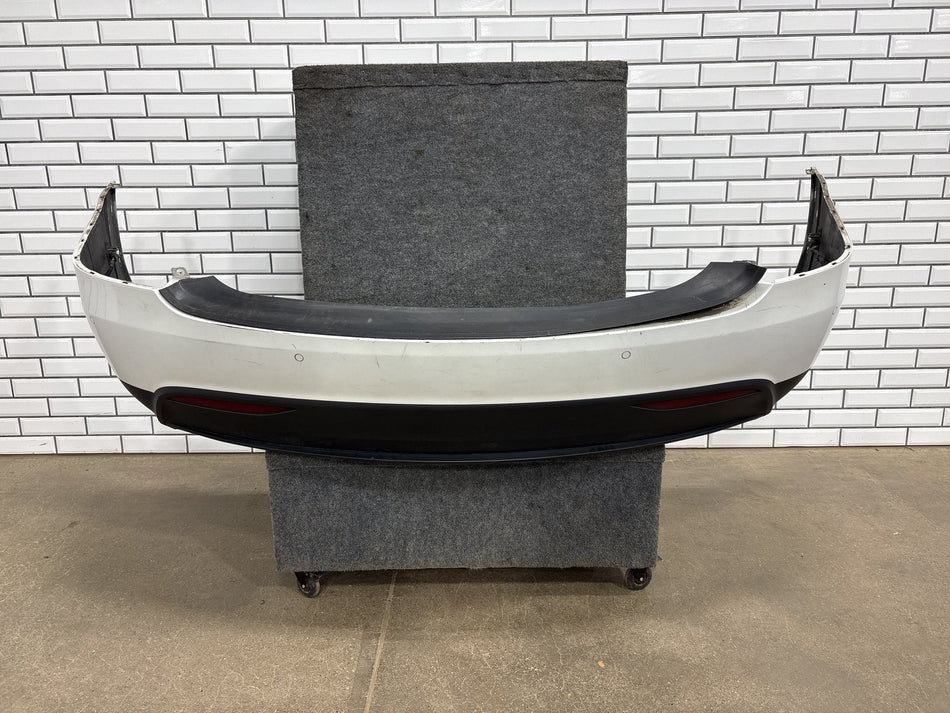 16-20 OEM Tesla Model X Rear Bumper Cover Panel Pearl White PPSW
