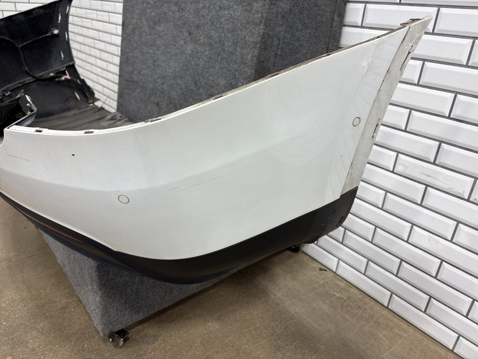 16-20 OEM Tesla Model X Rear Bumper Cover Panel Pearl White PPSW
