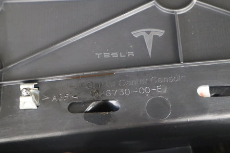 16-20 Tesla Model X Front Center Console Cream Woodgrain