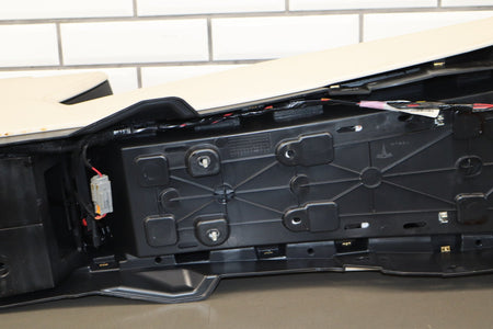 16-20 Tesla Model X Front Center Console Cream Woodgrain