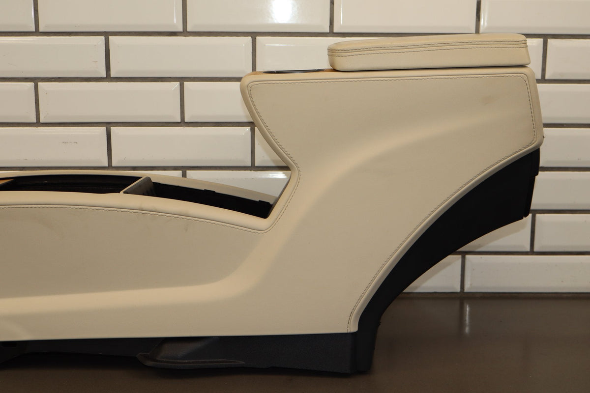 16-20 Tesla Model X Front Center Console Cream Woodgrain