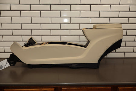16-20 Tesla Model X Front Center Console Cream Woodgrain