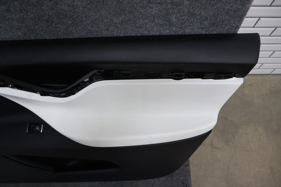 16 - 20 Tesla Model X Front Right RH Interior Door Trim Panel (White & Black)
