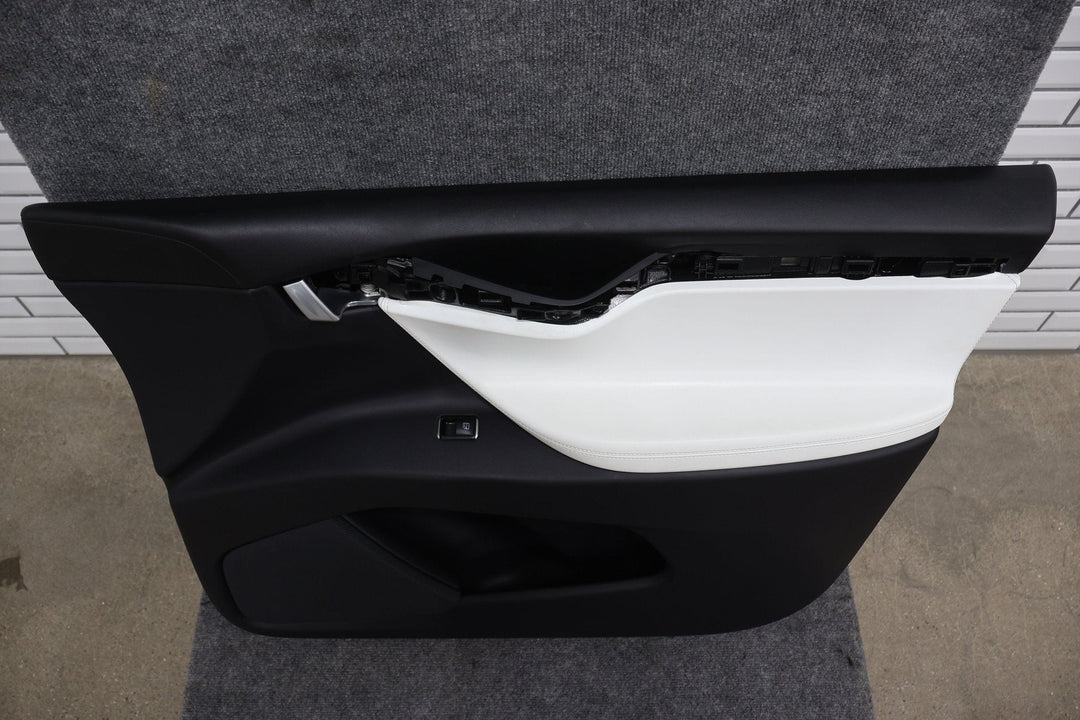 16 - 20 Tesla Model X Front Right RH Interior Door Trim Panel (White & Black)