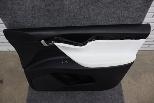 16 - 20 Tesla Model X Front Right RH Interior Door Trim Panel (White & Black)