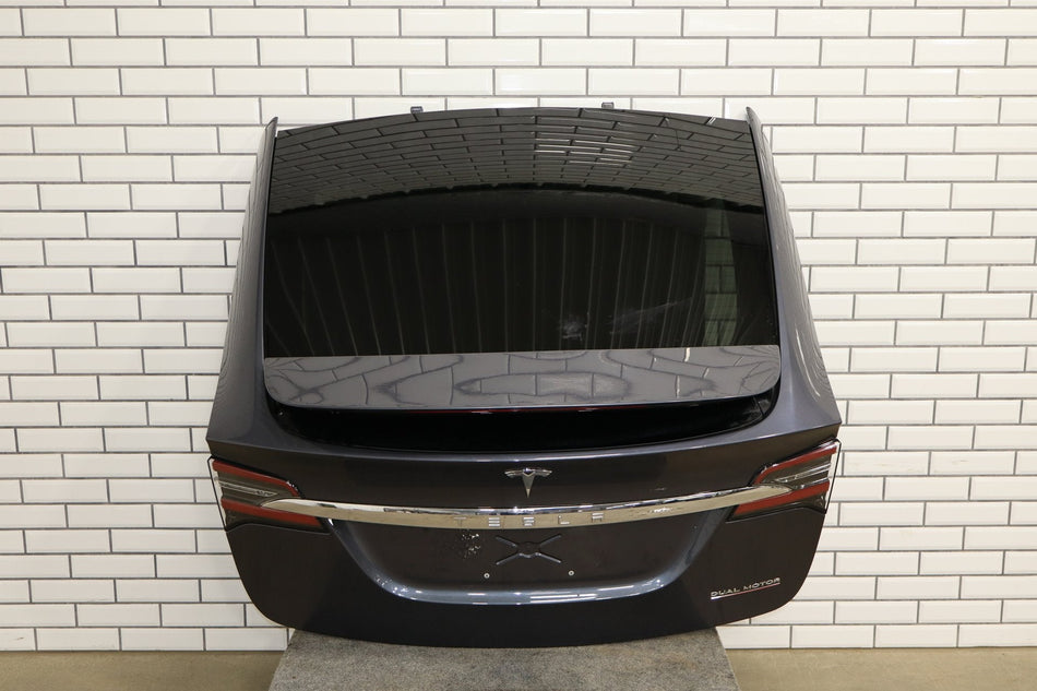 16-20 Tesla Model X Rear Trunk Liftgate Hatch Panel w/ Window Glass PMNG