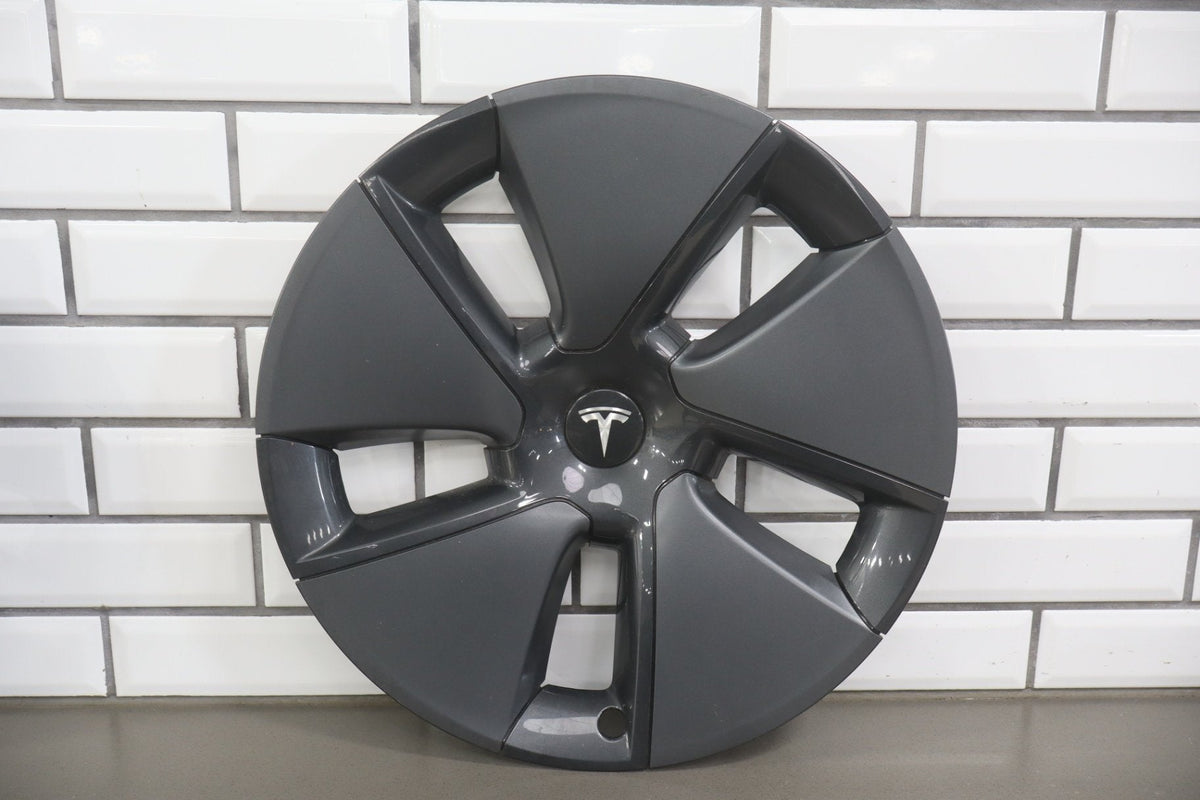 17-23 Tesla Model 3 Wheel Cover/Hub Cap OEM 18" Aero Wheels Dark Gray