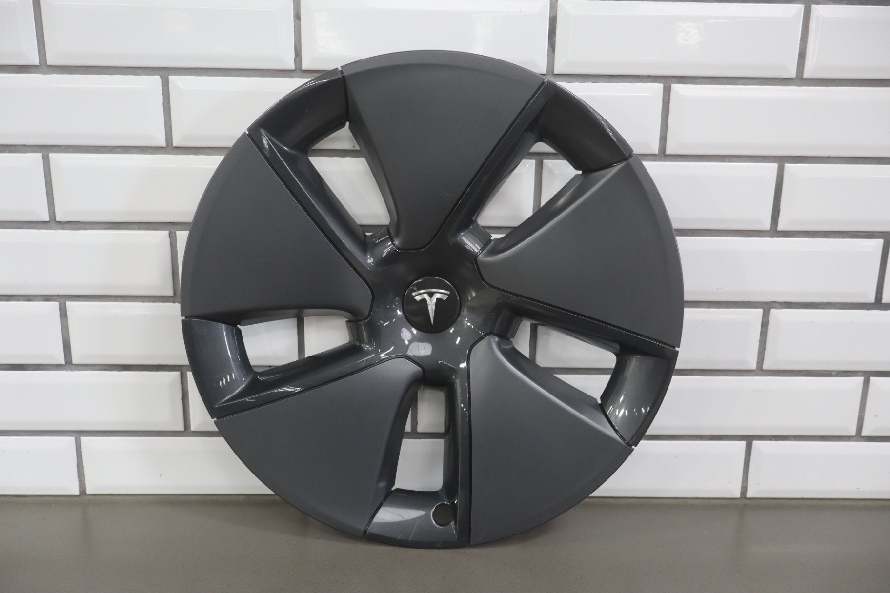17-23 Tesla Model 3 Wheel Cover/Hub Cap OEM 18" Aero Wheels Dark Gray