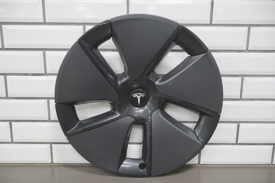 17-23 Tesla Model 3 Wheel Cover/Hub Cap OEM 18" Aero Wheels Dark Gray