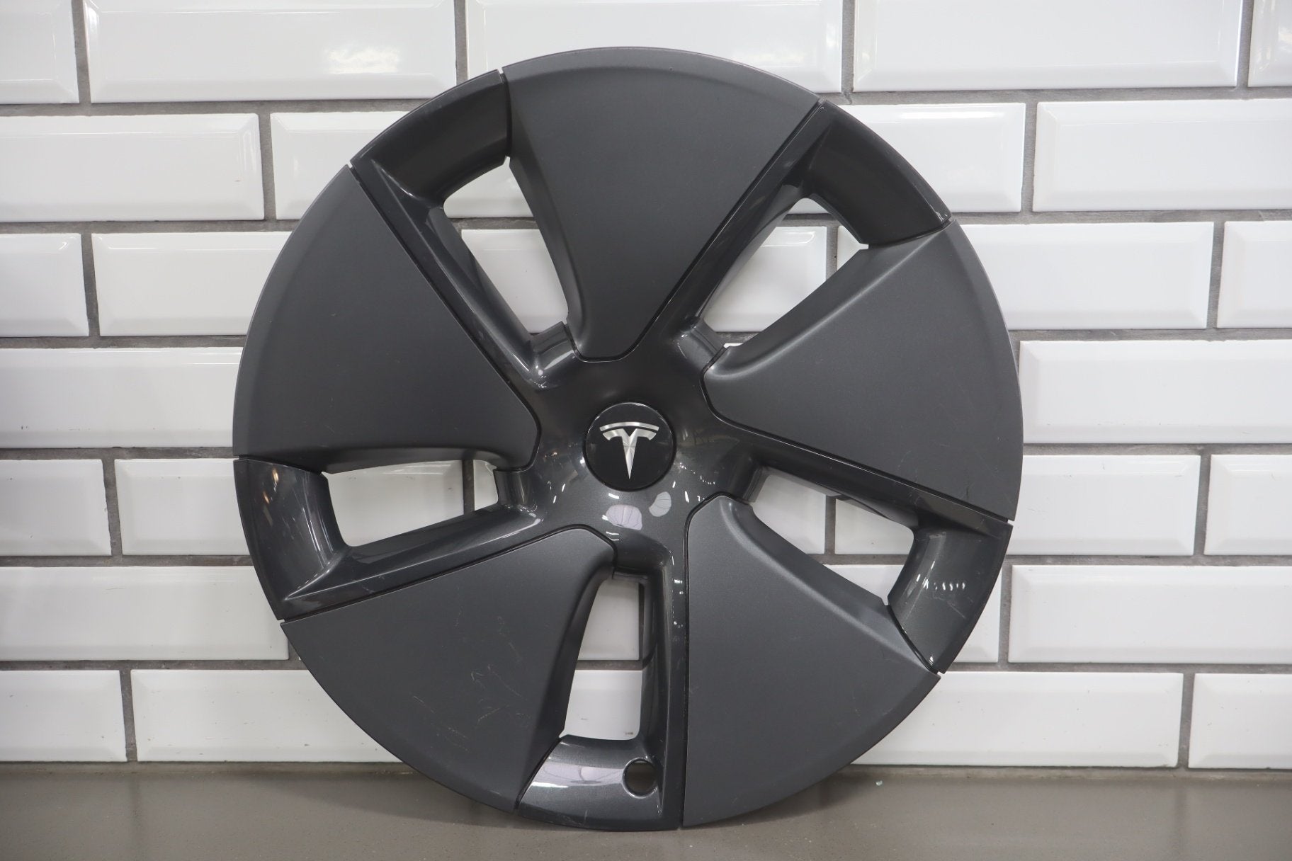 17-23 Tesla Model 3 Wheel Cover/Hub Cap OEM 18" Aero Wheels Dark Gray
