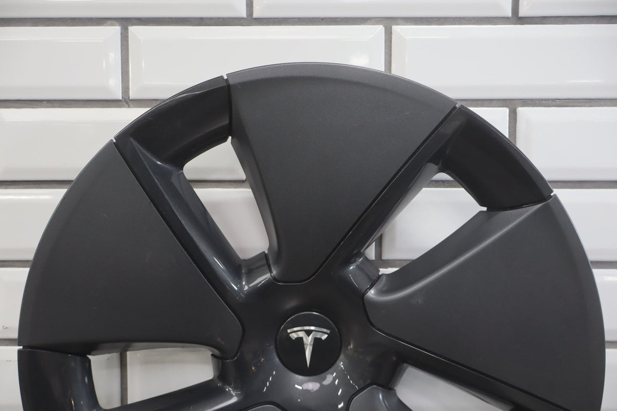 17-23 Tesla Model 3 Wheel Cover/Hub Cap OEM 18" Aero Wheels Dark Gray