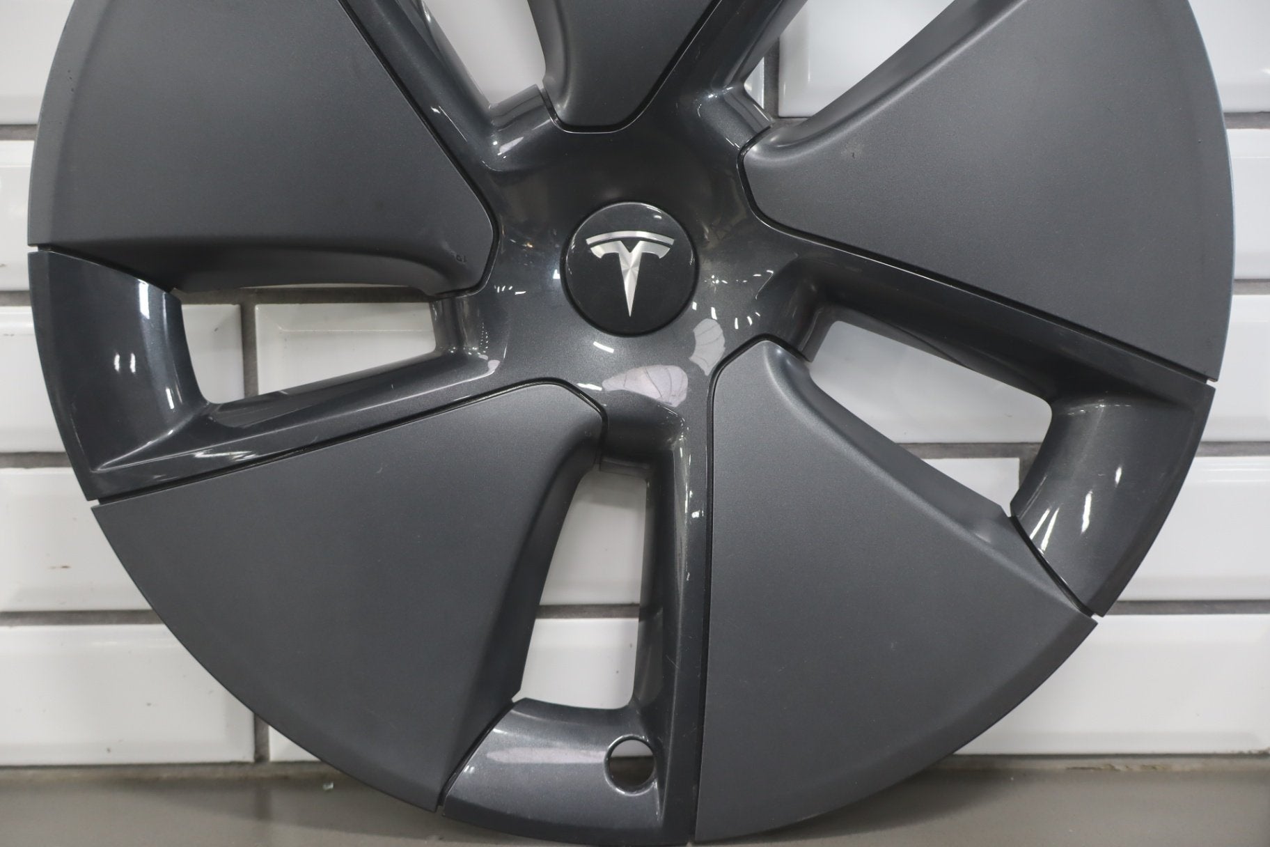 17-23 Tesla Model 3 Wheel Cover/Hub Cap OEM 18" Aero Wheels Dark Gray