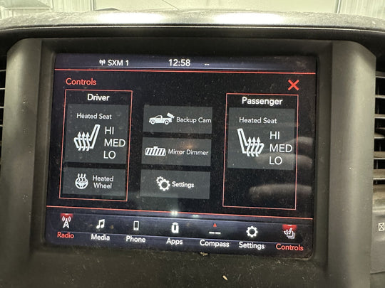 19 - 20 Ram 3500 8.4" UConnect 4 Navigation Touch Screen (68399198AF) Tested