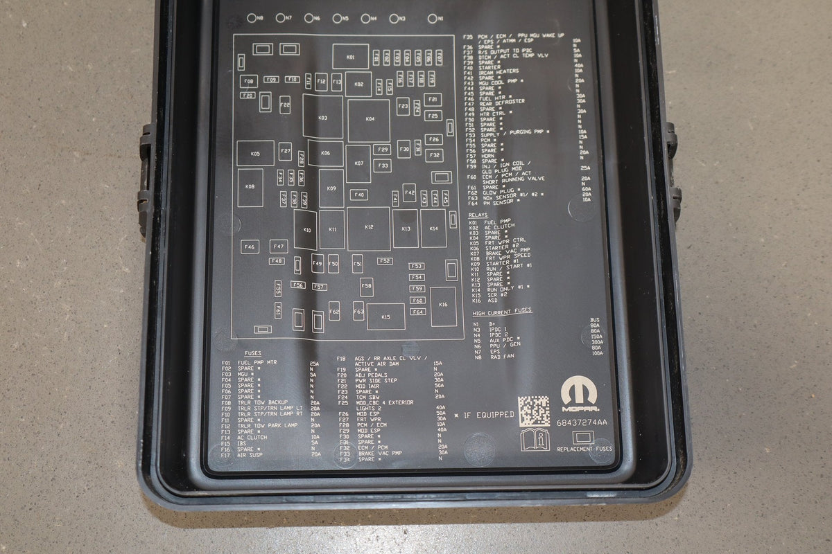 19-24 Ram 1500 (DT) 5.7 Engine Fuse Box
