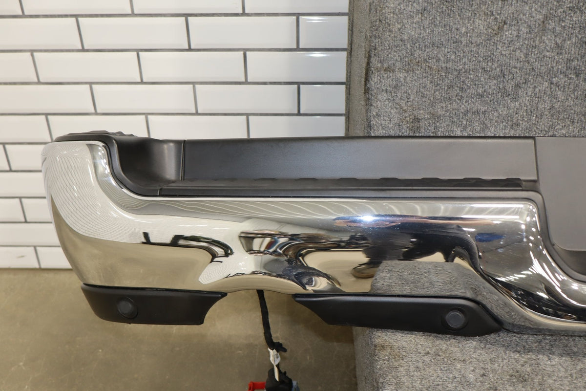 19-24 Ram 1500 (DT) Complete Rear Step Bumper Chrome Dual Exhaust Park Assist