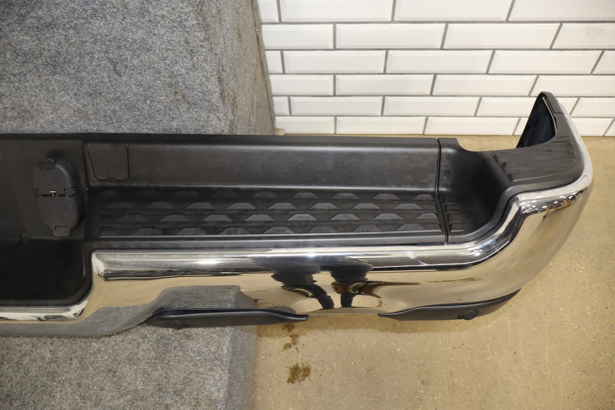 19-24 Ram 1500 (DT) Complete Rear Step Bumper Chrome Dual Exhaust Park Assist