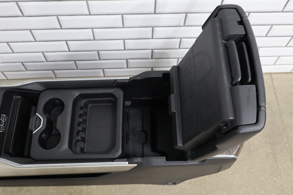 19-24 Ram 1500 (DT) Laramie Complete Floor Center Console Black (X9) Woodgrain