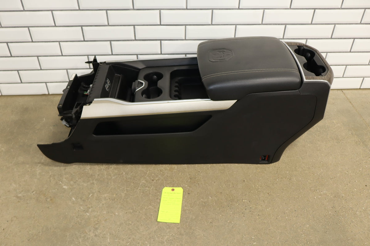 19-24 Ram 1500 (DT) Laramie Complete Floor Center Console Black (X9) Woodgrain