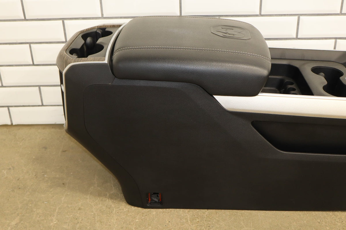19-24 Ram 1500 (DT) Laramie Complete Floor Center Console Black (X9) Woodgrain