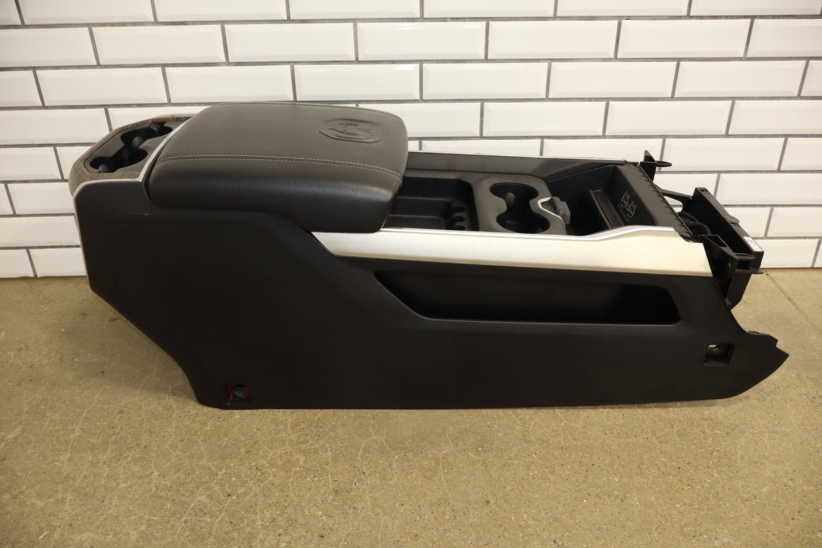 19-24 Ram 1500 (DT) Laramie Complete Floor Center Console Black (X9) Woodgrain
