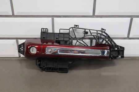 19-24 Ram 1500 (DT) Left Front Outer Door Handle Passive Entry Red (PRV) Chrome