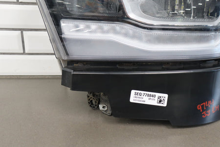 19-24 Ram 1500 (DT) Left LED Reflector Headlight Black Bezel 68316083AH OEM