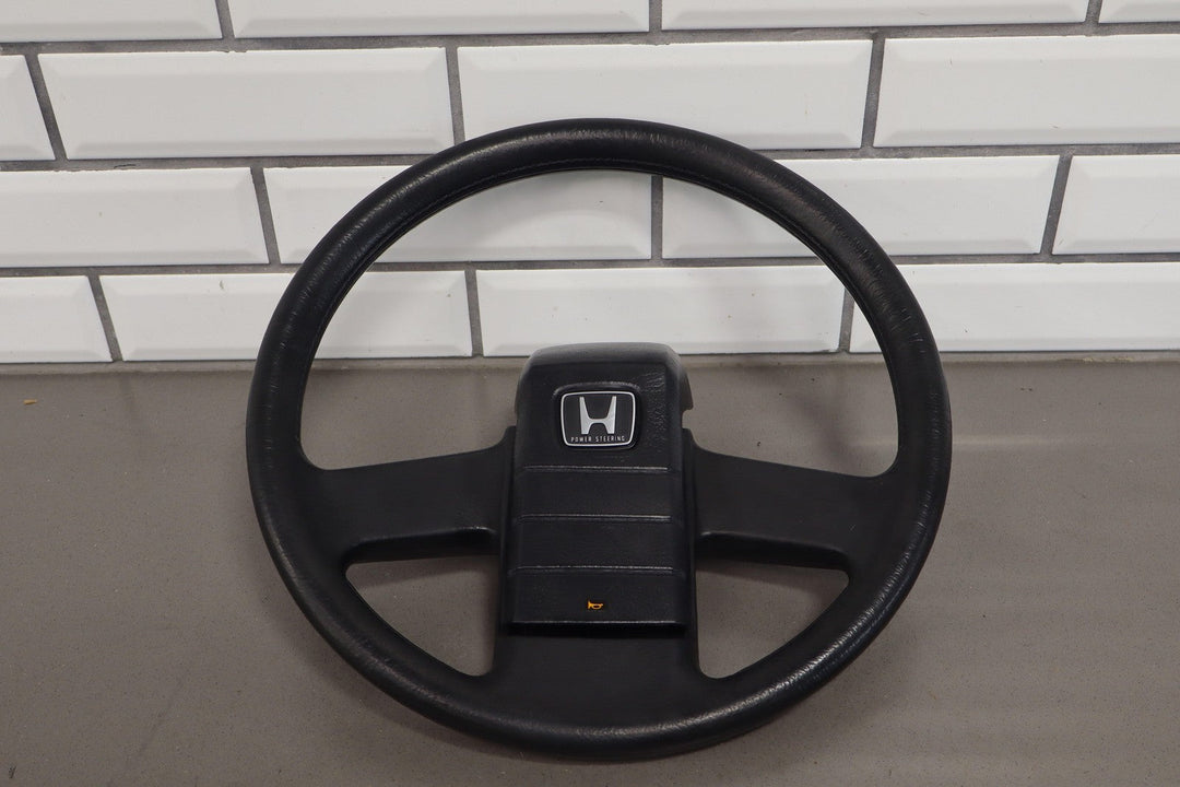 1985 Honda Prelude OEM Black Steering Wheel W/Horn Button