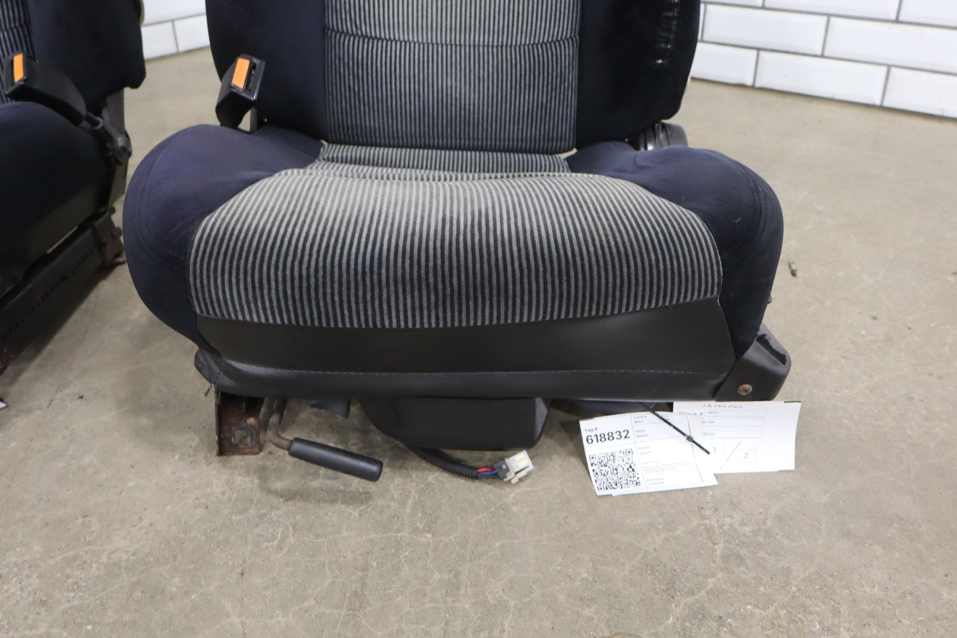 1986 Nissan 300ZX Cloth Seats Set 2 Seater Black