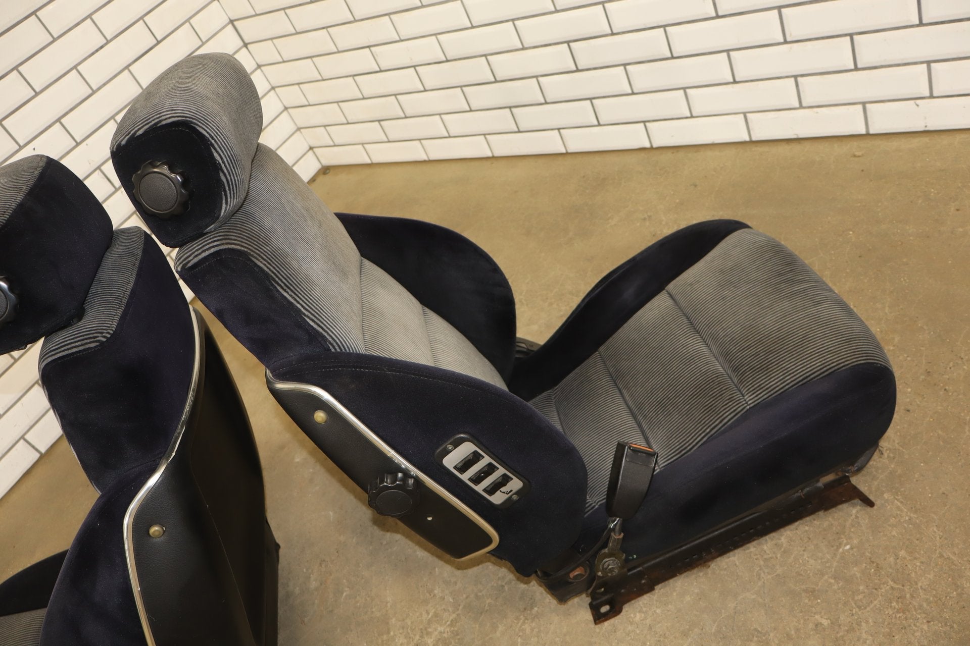 1986 Nissan 300ZX Cloth Seats Set 2 Seater Black