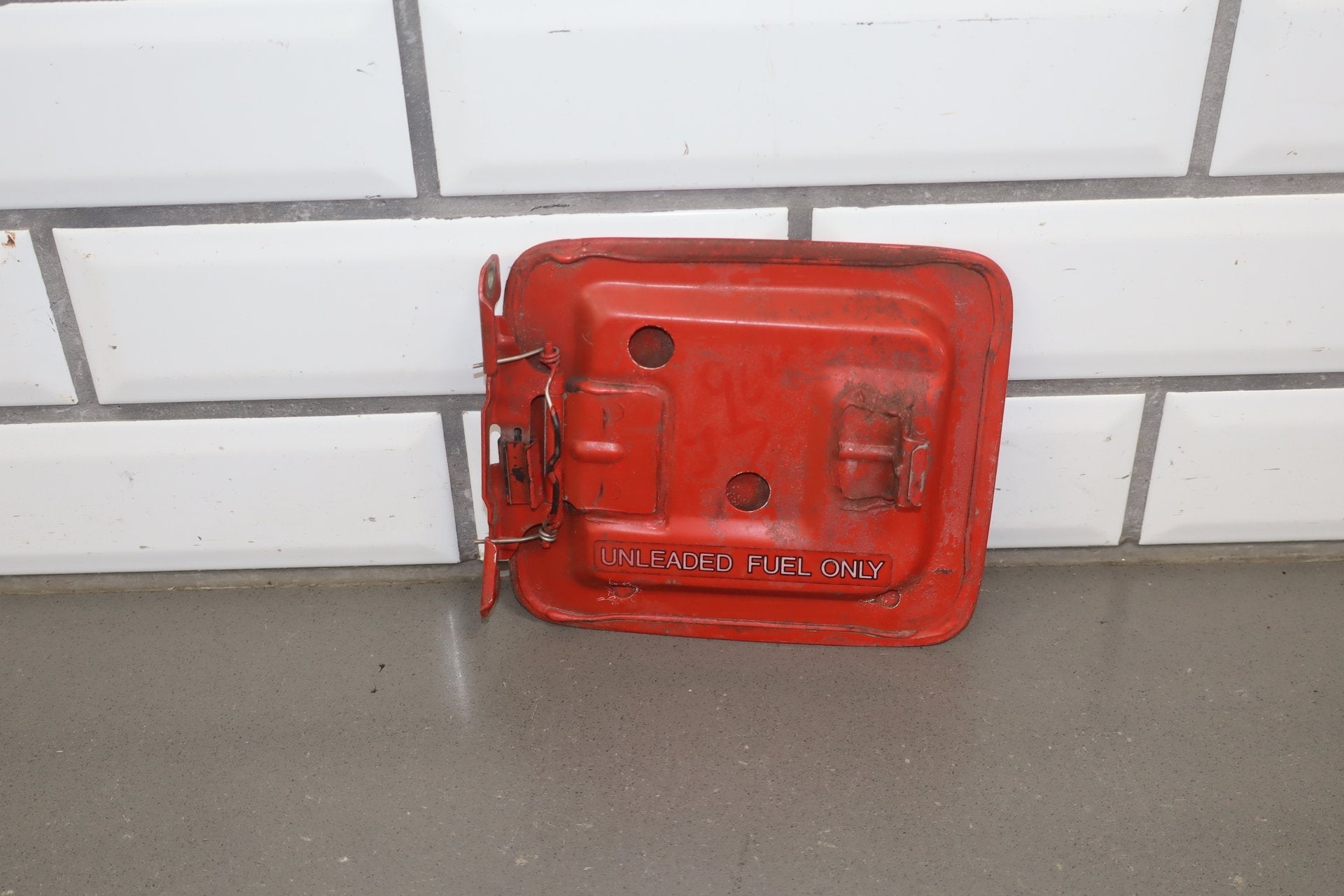 1986 Nissan 300ZX Fuel Filler Door Hot Red 526