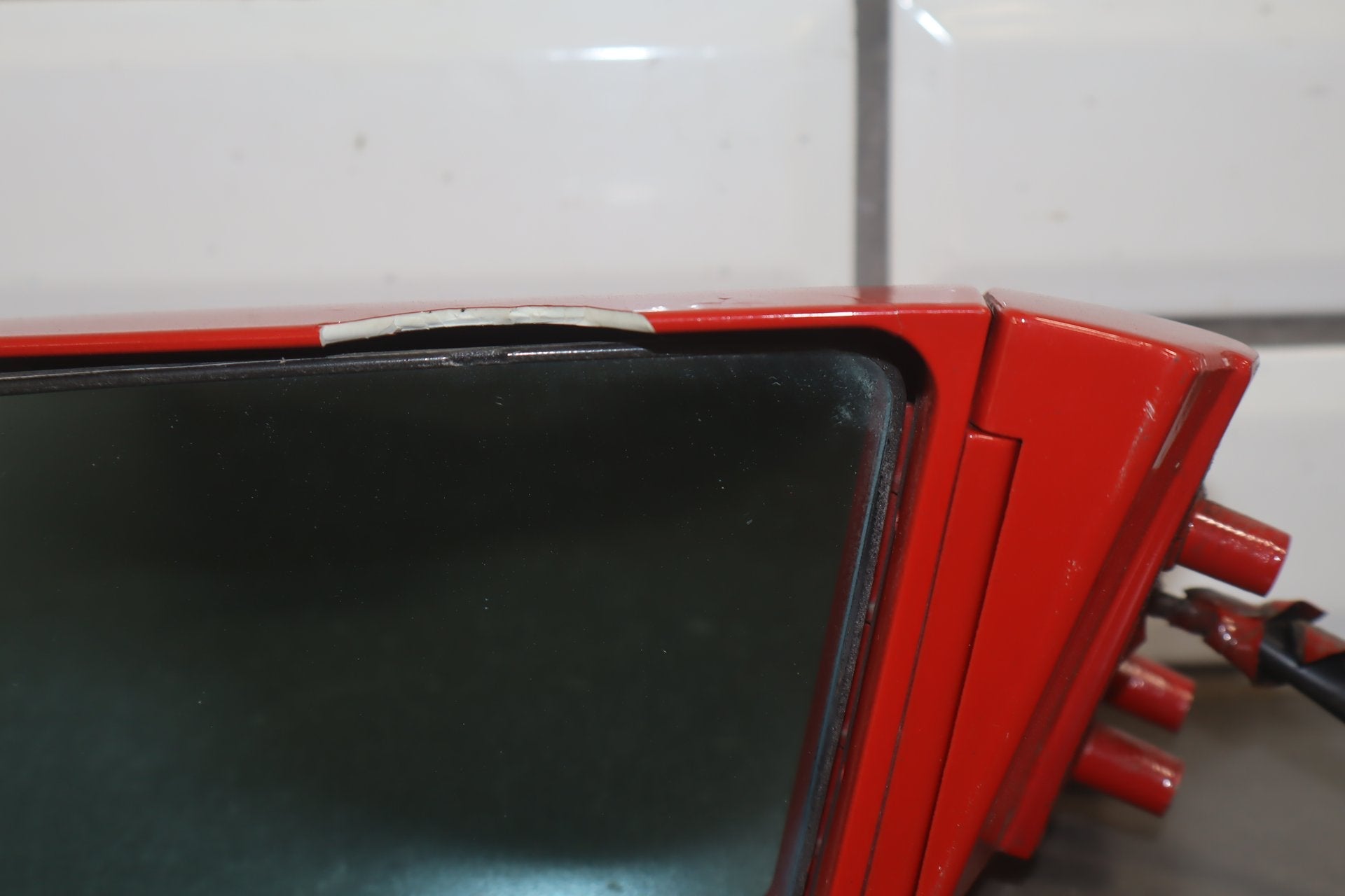 1986 Nissan 300ZX Left Door Mirror Hot Red 526