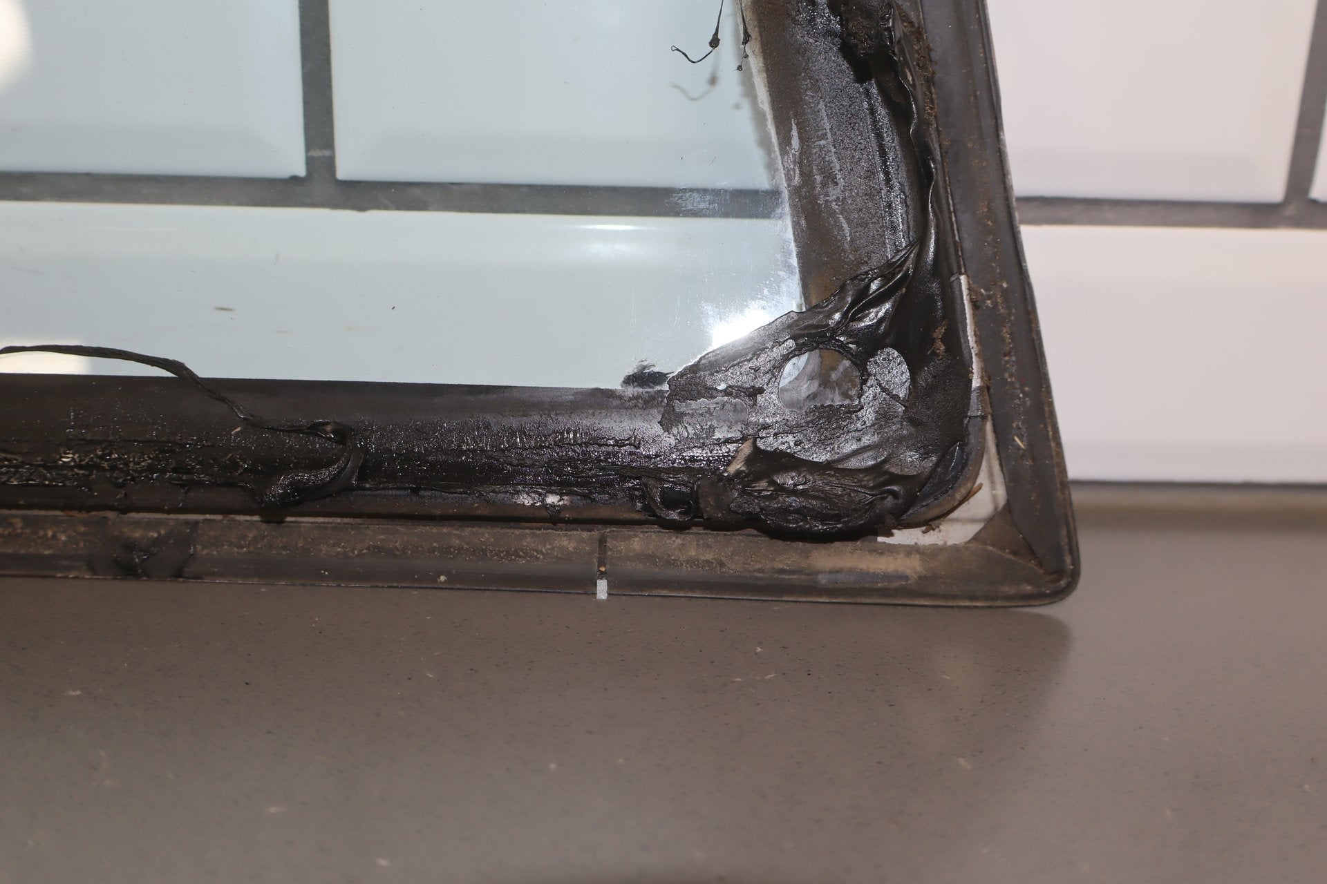 1986 Nissan 300ZX Left Quarter Window OEM | Chrome Dented