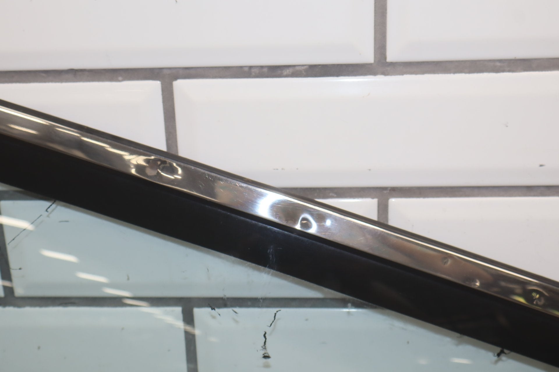 1986 Nissan 300ZX Left Quarter Window OEM | Chrome Dented