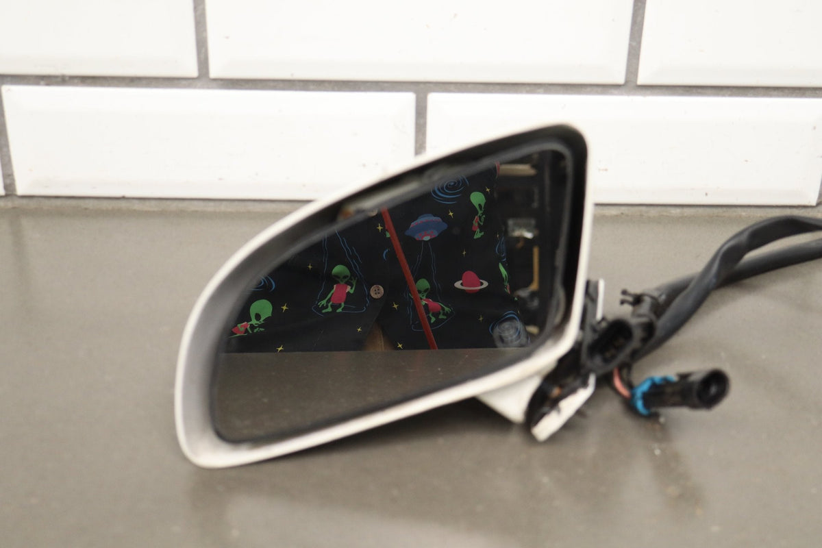 1988-1996 Chevrolet Corvette Left Door Mirror Artic White 10273679